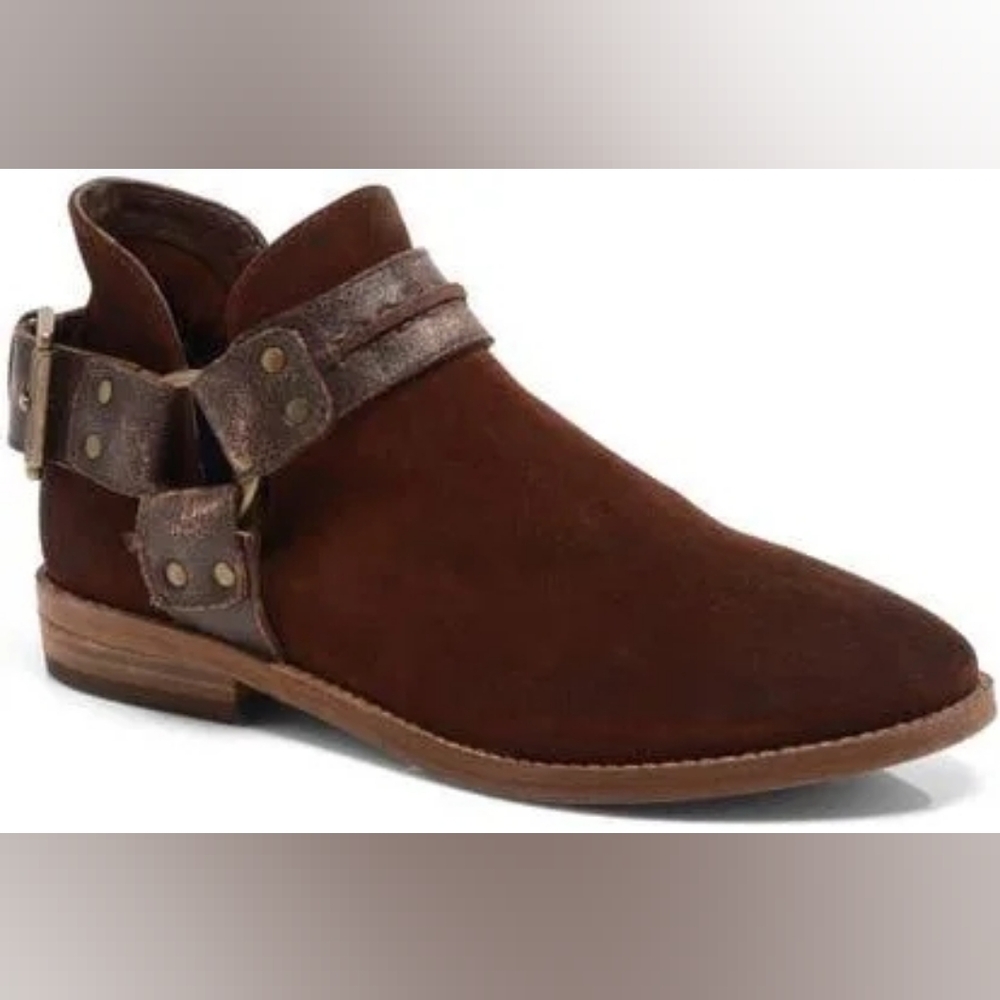 Free People Belle Harness Boots Port Royal Suede Women's New in Box